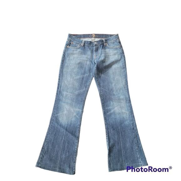 7 for all mankind bootcut rhinestone pocket jeans - Picture 3 of 6